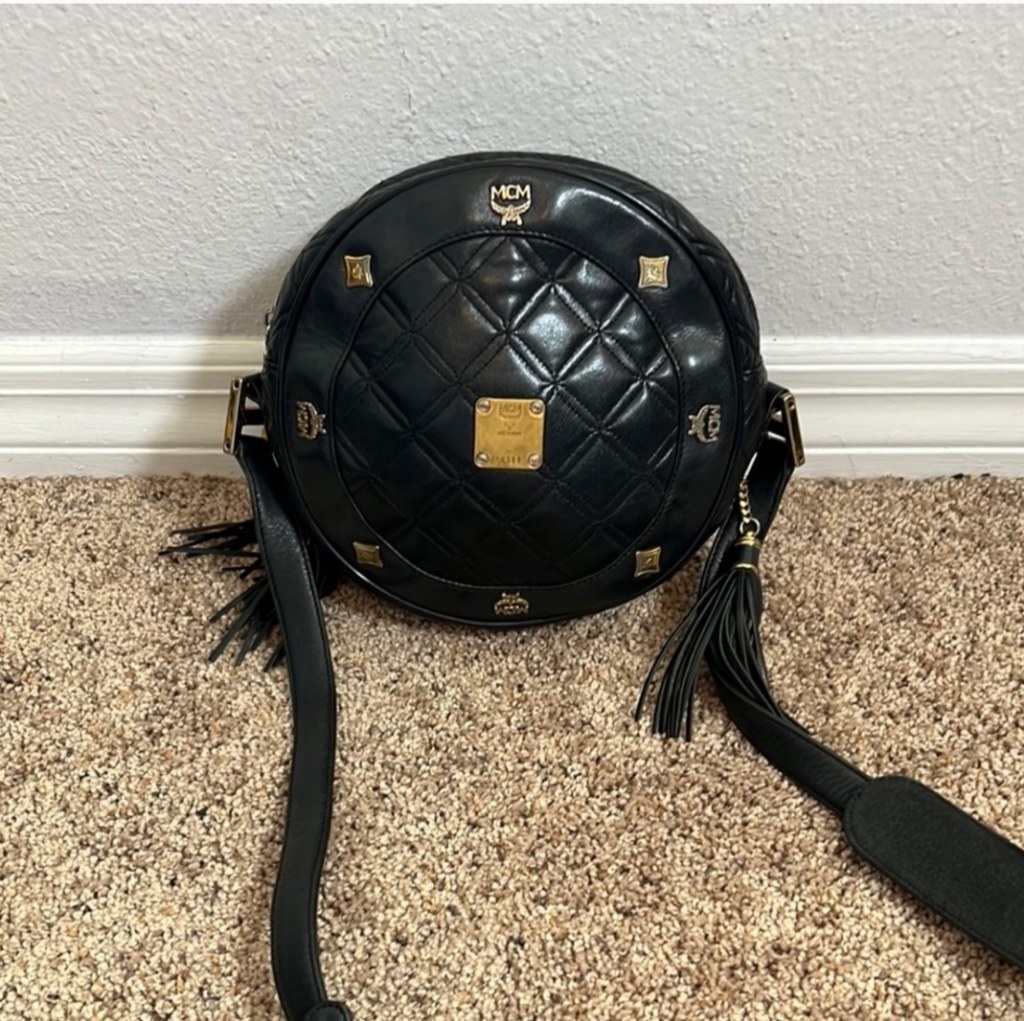 Mcm Black Quilted Leather Crossbody Bag